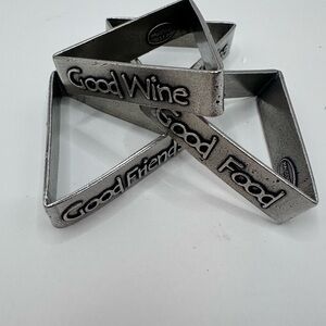 Maugenest SF Pewter Napkin Rings Set of 4 – Good Wine Food Friends